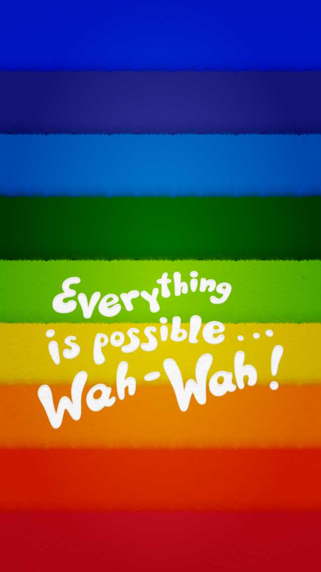 Everything is possible… rainbow mobile wallpaper
