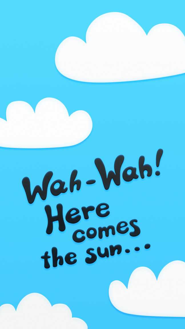Here comes the sun… cyan mobile wallpaper
