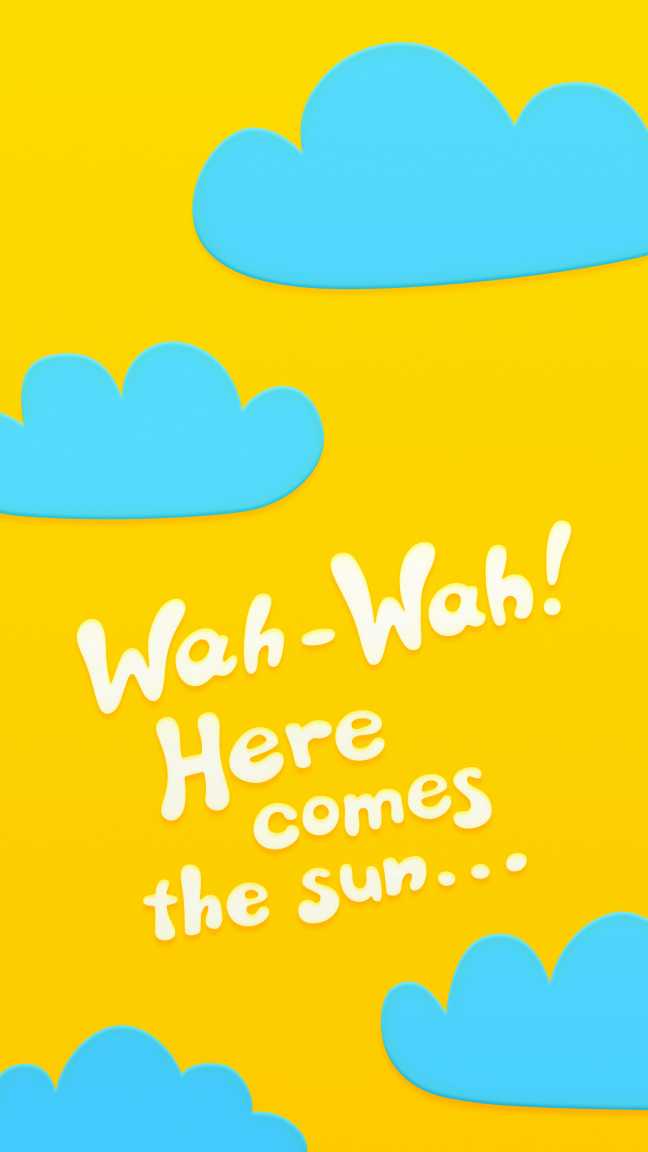 Here comes the sun… yellow mobile wallpaper
