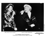 Promo photo of Anni-Frid Lyngstad and Marie Fredriksson performing "What a Wonderful World"